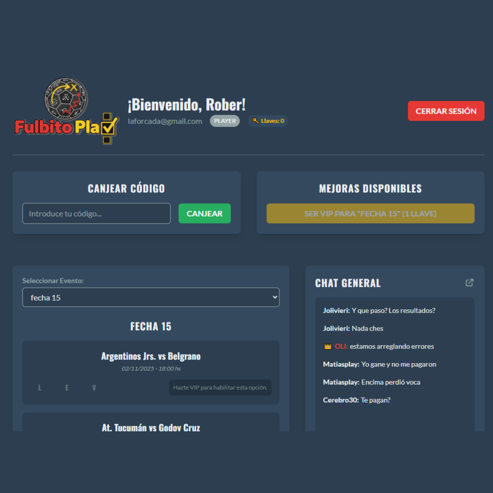 Screenshot de Fulbito Play