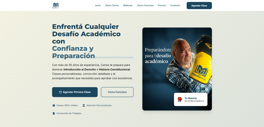 Screenshot de MentorHub