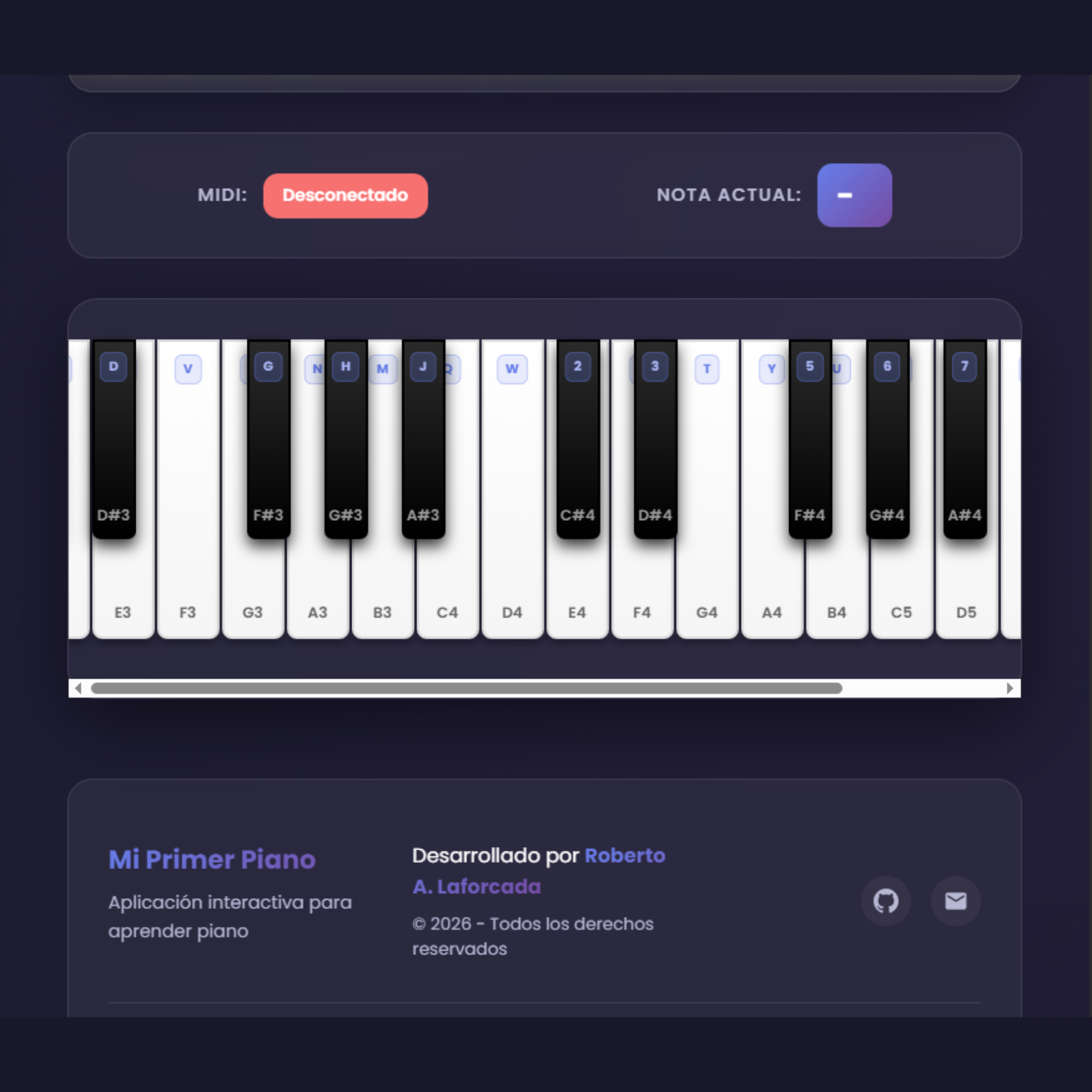 Screenshot de Mi Primer Piano